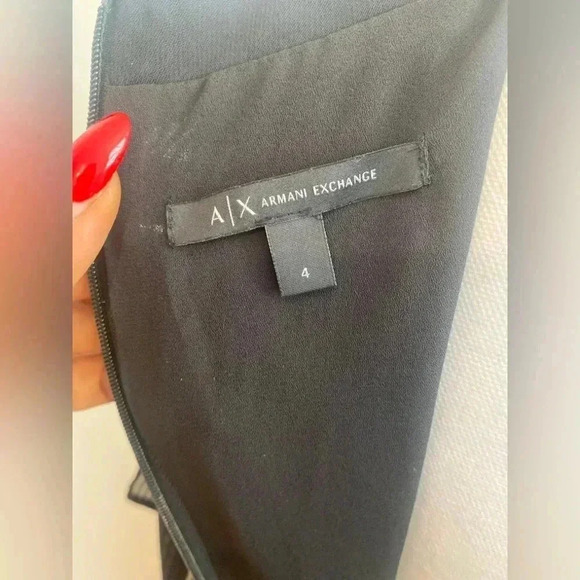 ARMANI EXCHANGE Black Mesh Midi Dress Size 4 - Picture 6 of 10